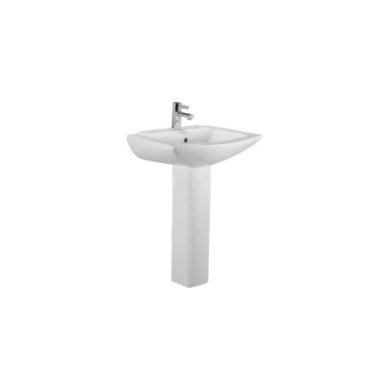 Lavabo avec colonne blanc 60x52x84 cm modèle Valencia HE-318 – équipement salle de bain design et fonctionnel – Soavy Madagascar