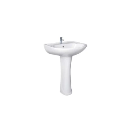 Lavabo avec colonne blanc 83x47x54,5 cm modèle Parma HE-303 – équipement salle de bain design et fonctionnel – Soavy Madagascar
