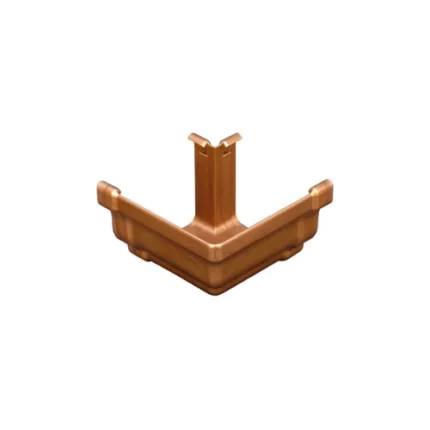 Angle extérieur carré marron – raccord d’angle PVC pour gouttière ou canalisation, finition marron – Soavy Madagascar