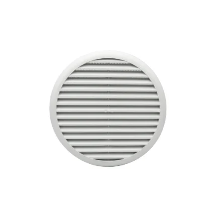 Grille d’aération ronde BT16 Ø160 mm à clipser avec moustiquaire intégrée – Plastique blanc – Soavy Madagascar