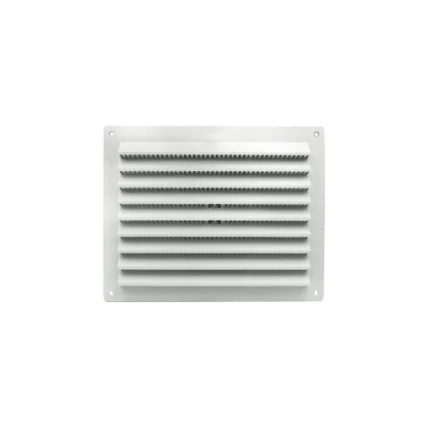 Grille d’aération rectangulaire BTA2015 200×150 mm avec moustiquaire – Plastique blanc – Soavy Madagascar