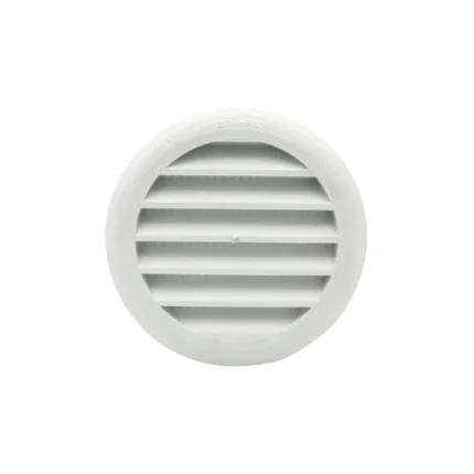 Grille d’aération ronde encastrable D100 mm avec moustiquaire en plastique blanc – Soavy Madagascar