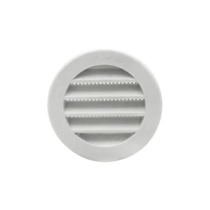 Grille d’aération ronde encastrable D60 mm avec moustiquaire en plastique blanc – Soavy Madagascar