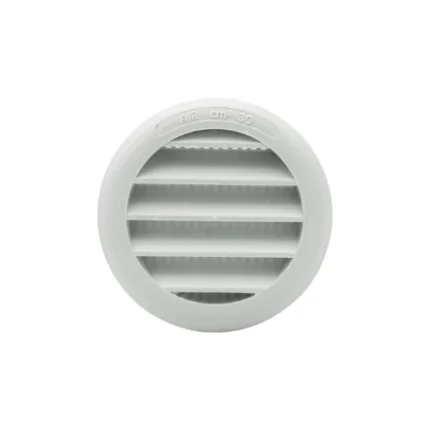 Grille d’aération ronde encastrable D96 mm avec moustiquaire en plastique blanc – Soavy Madagascar