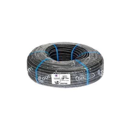 Tuyau annelé Flexpro+ noir 25mm x 100m pour protection et passage de câbles électriques – conduit électrique Soavy Madagascar