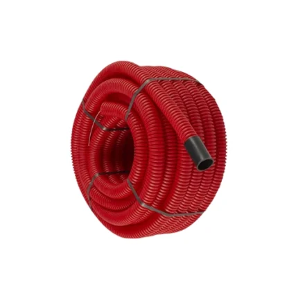 Tube TPC rouge 50mm x 50m – gaine annelée de protection pour câbles électriques enterrés – Soavy Madagascar